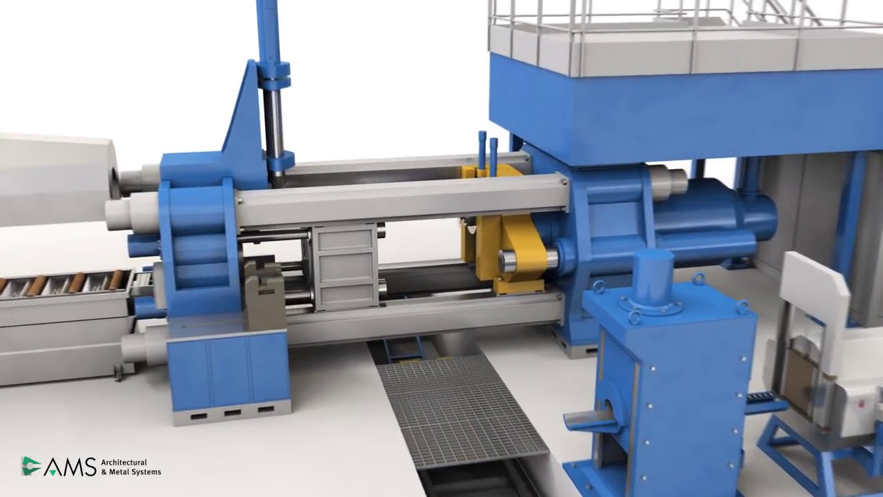 Aluminium Extrusion Process Animation   AMS