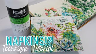 Napkins?! Add Layers, Texture and Color to Your Projects in this Napkin Art Journal Tutorial