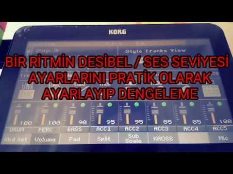 Korg Ritmin Desibel / Ses Seviyesi Ayarlarını Pratik Dengeleme, Ritim Editleme, Eko Ayarlama