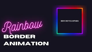 Create Glowing Border Animation Using HTML and CSS