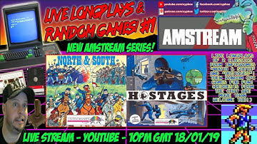 [AMSTRAD CPC] Live Longplays & Random Games #1 - "North & South" + "Hostages"! #AMSTREAM