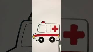 Coloring a Cute Cartoon Ambulance & Transforming into Amazing 3D! #coloring #cartoon #ambulance