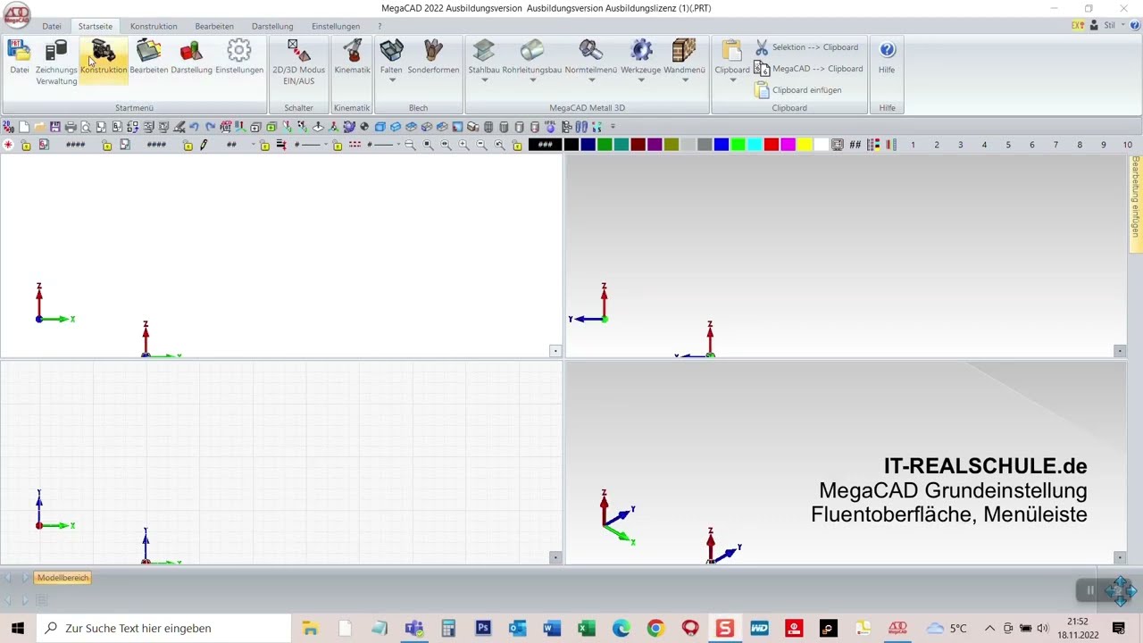 MegaCAD: Grundeinstellungen