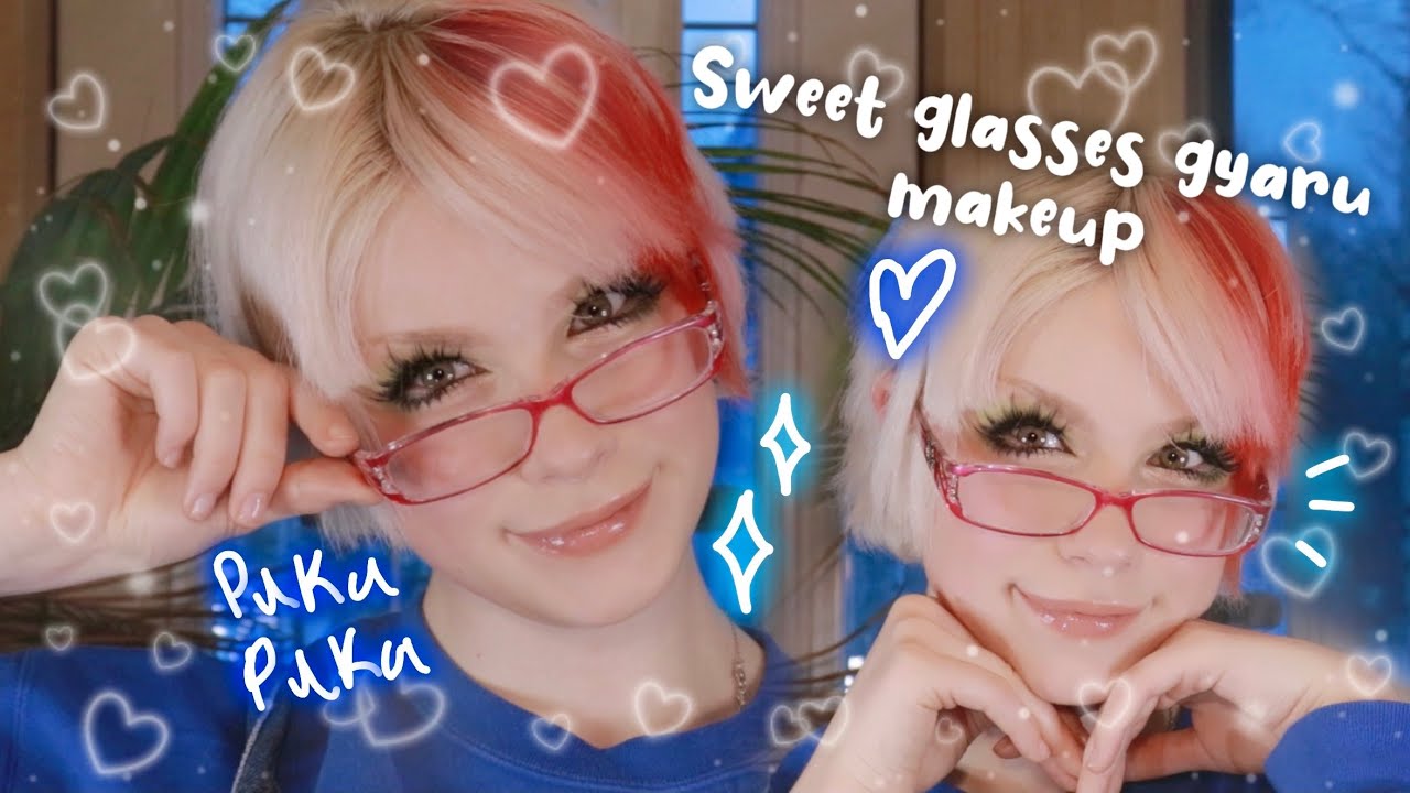 Sweet glasses gyaru makeup 👓🥝🍉