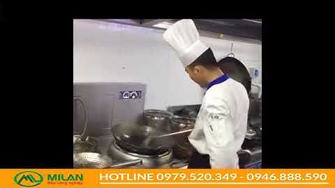 Bàn bếp từ công nghiệp chảo lõm có vòi rửa   Setup cho nhà hàng và bếp ăn công nghiệp