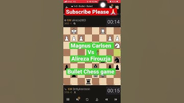 Magnus Carlsen vs Alireza Firouzja Bullet Chess Game! Magnus Sacrifices Rook and Bishop! #shorts