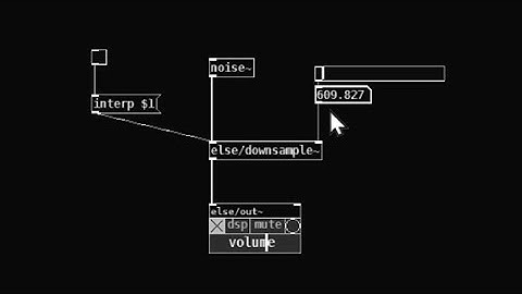 Downsample a white noise ~ Pure Data