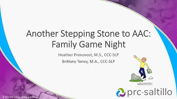 Another Stepping Stone to AAC: Family Game Night