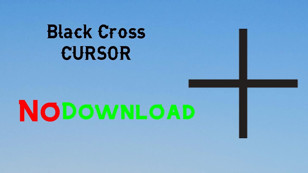 How To Get A Black Cross Cursor with NO DOWNLOAD Windows 10 & 11 - YouTube