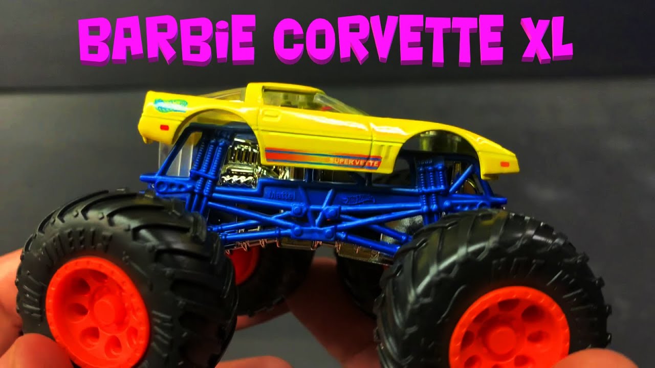 Barbie Corvette - Hot Wheels Monster Trucks - YouTube