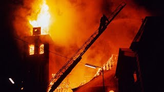Brand Grote Kerk Hilversum 3 december 1971