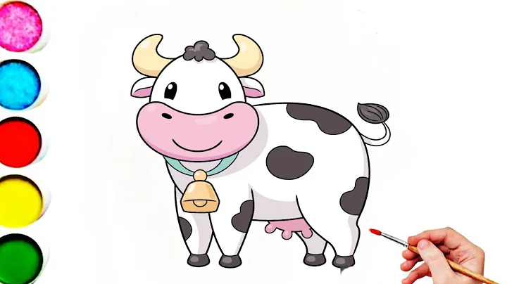 Cute Cow Drawing, Painting & Coloring For Kids and Toddlers_ Kids Art