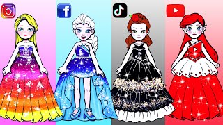 الدمى الورقية تلبيس | Social Network Dress For Disney Princesses In Arabic | Woa Doll Arabian