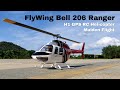 Flywing Bell 206 Ranger H1 GPS RC Helicopter Maiden Flight Review