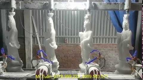 máy khắc tượng đá đứng, máy cnc khắc tượng, tượng đứng, tượng phật làm bằng máy
