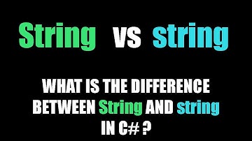 What is the difference between String and string in C# ?