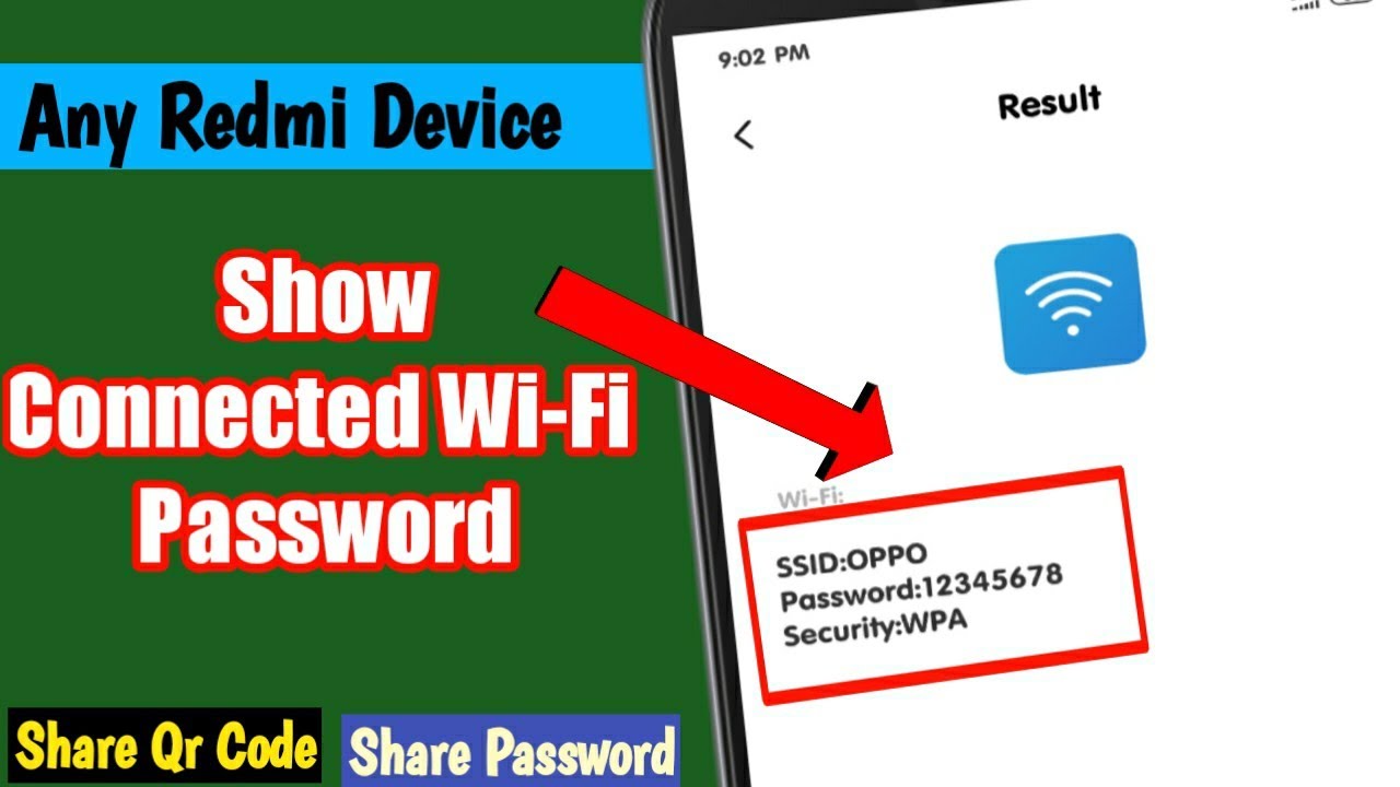 how-to-know-connected-wi-fi-password-in-redmi-device-qr-code-youtube