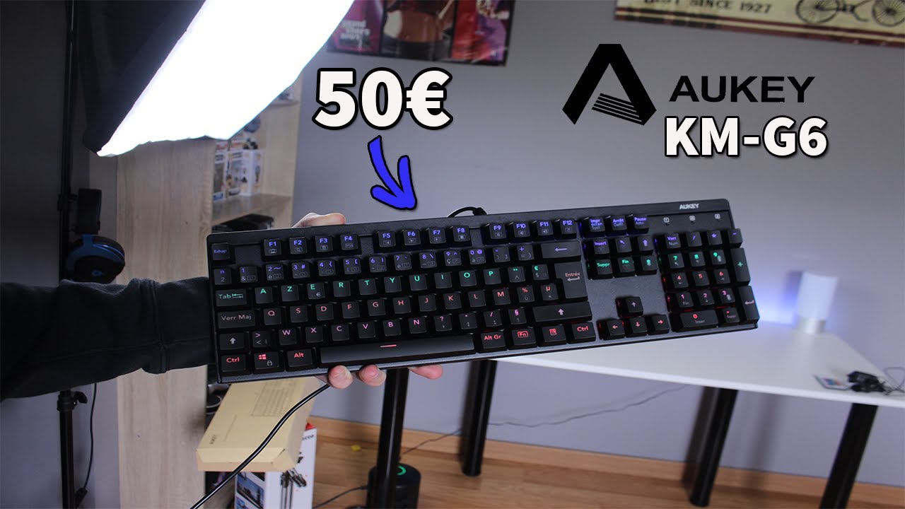 Aukey KM-G12 - Ce clavier gamer pas cher mécanique rgb à 55€ fait beaucoup  de bruit (satisfaisant) ! 