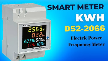 6 in 1 Din Rail AC Smart Meter Voltage Monitor Power Factor Active KWH Electric Power