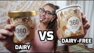 NEW Halo Top: Dairy vs Dairy Free (High Protein Ice Cream) // FitMas Ep. 23