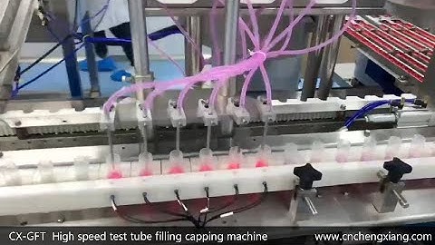 high speed 20ml test tube filling and capping machine/6 heads test tube filling machine