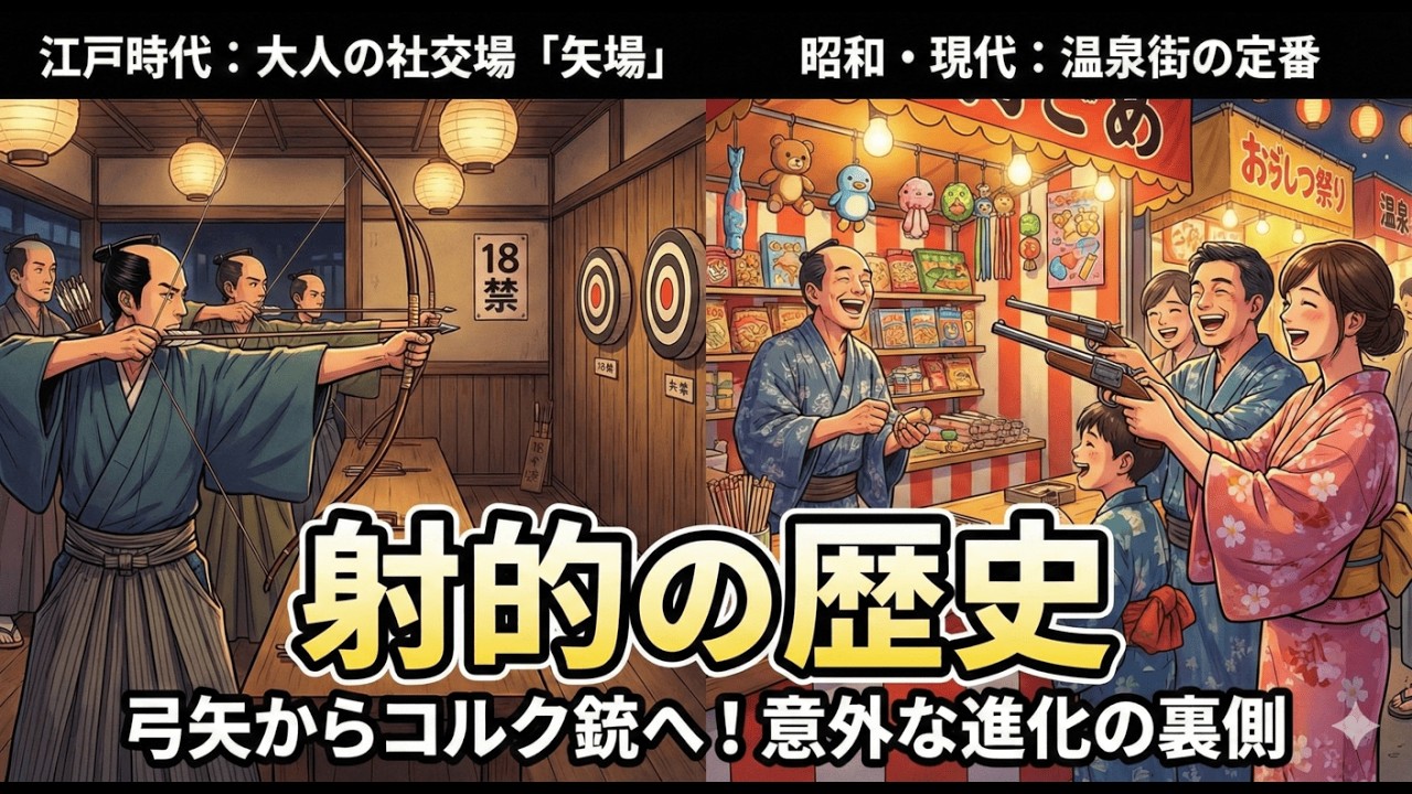 【衝撃】かつては18禁の遊びだった！？江戸の「矢場」から温泉街の定番まで、射的の意外すぎる黒歴史を徹底解剖！