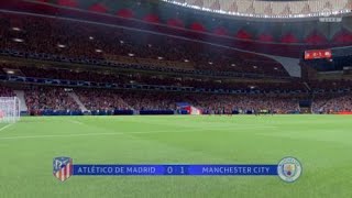 Атлетико Мадрид Манчестер Сити 1й тайм 1/4 финала лиги Чемпионов