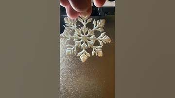 3d Printed Snowflake Christmas Ornament Printed on Bambu Labs P1P #3dprinting #christmas #snowflakes