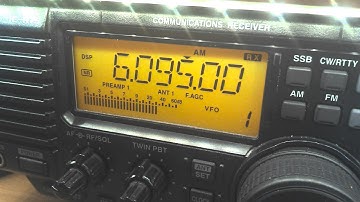 Mighty KBC - final minutes on 6095 kHz, 14:58 UTC, 27.03.2016