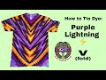 How to Tie Dye: Purple Lightning ("V" fold)