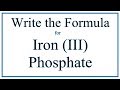 Iron III Phosphate and Polyatomic Ions