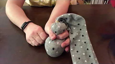 How do you make a sock stuffed animal without sewing?