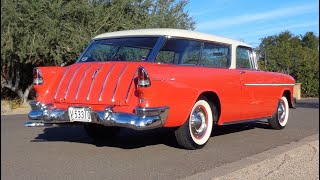 1955 Chevrolet Chevy Bel Air Nomad in Beige / Red & Ride on My Car Story with Lou Costabile