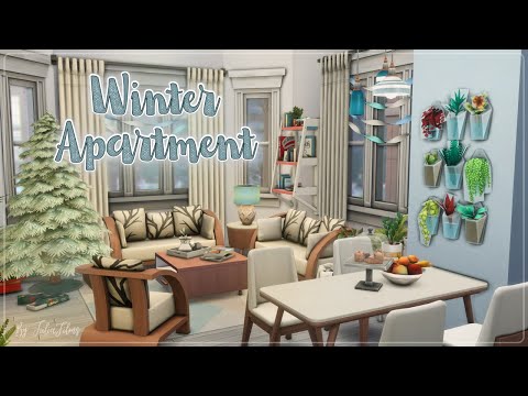 Зимняя квартира💙🤍│Строительство│Winter Apartment│SpeedBuild│NO CC [The Sims 4]