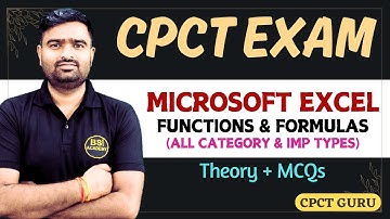 Microsoft Excel Functions & Formulas | Live Classes for CPCT Exam | Computer Knowledge | S02