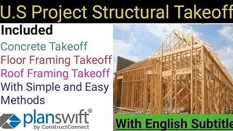 U.S Estimation|Structural Takeoff||Planswift Complete Course||Quantity Surveyor