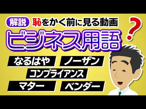 【ビジネス用語集】ベイブのビジネス用語解説パート２【恥をかく前に見る動画】