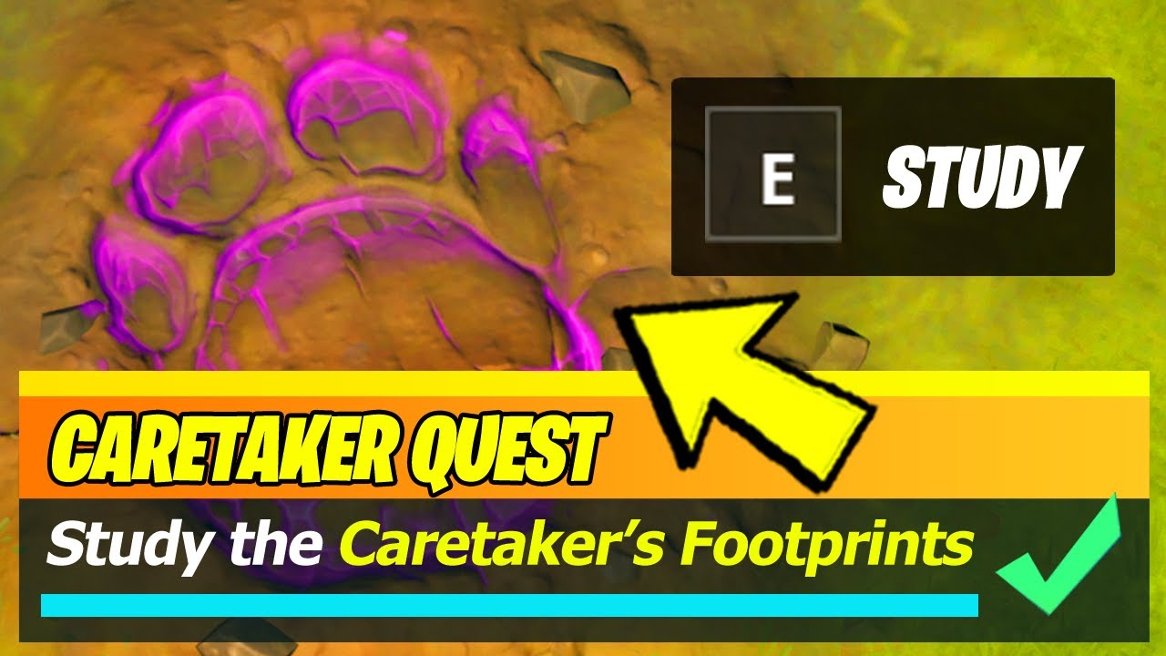 Study The Caretaker's Footprints LOCATIONS (Fortnite) YouTube