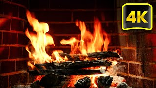 Cozy Crackling Fireplace Ambience 🔥 Relaxing Fireplace Burning 4K & Fire Crackling Sounds 3 Hours