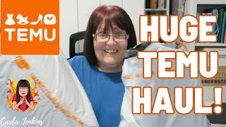 OPEN MY GIANT TEMU HAUL WITH ME | ad | CARLA JENKINS