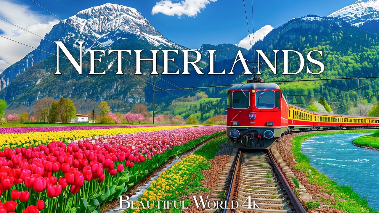 Netherlands 4K Spring Relaxation Film   Peaceful Piano Music   Spring Flower