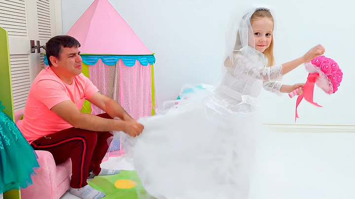 Nastya is like a bride, but dad is sad