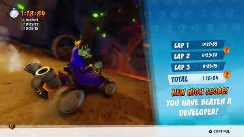 Crash Team Racing Nitro-Fueled - Dragon Mines (Developer Time Trial)