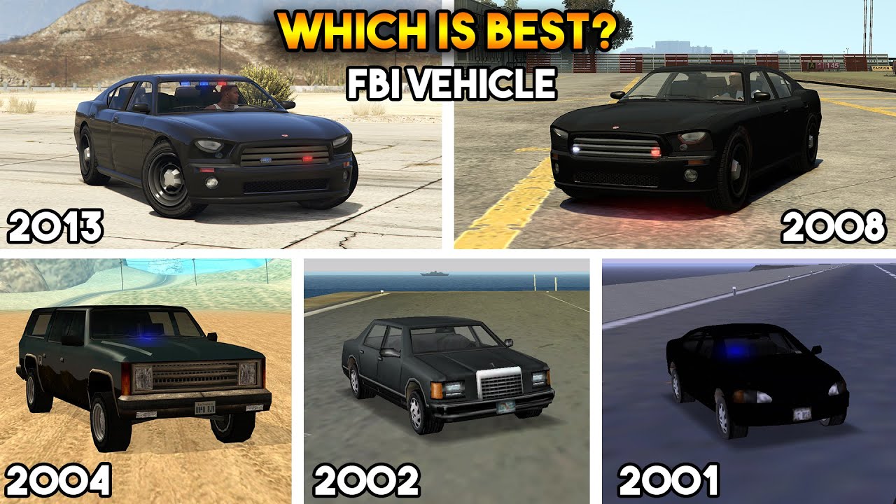 Gta Which Is Best Fbi Vehicle In Every Gta Gta 5 4 San Vc 3