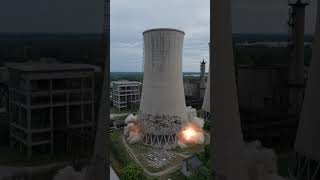 ⚡ Cooling Tower Implosion With Lightning | Oddly Satisfying #asmr #oddlysatisfying #satisfying