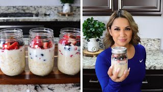 Quick and Easy Overnight Oats Recipe with Berries & Almond Milk