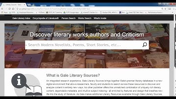Gale Literary Sources