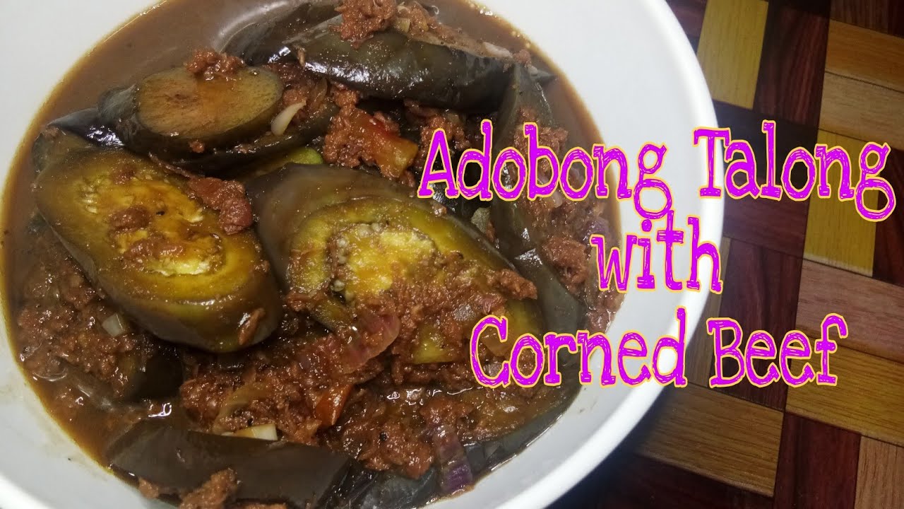 ADOBONG TALONG WITH CORNED BEEF EGGPLANT DISH JheLz' kitchen YouTube
