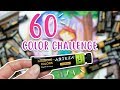 CAN I FIT 60 COLORS INTO 1 PAINTING? - Art Challenge - Gouache