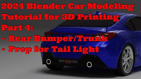 Part 4 | Blender Car Modeling Tutorial for 3D Printing 2024